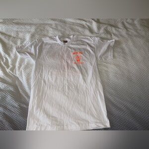 White T-Shirt with Orange Graphic IBEW NECA JATC Union Sz L